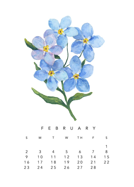 PREORDER || 2025 botanical 5x7 desk calendar