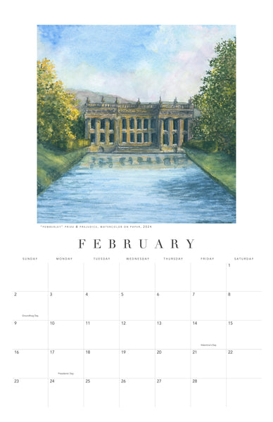 PREORDER || 2025 literary landscapes wall calendar