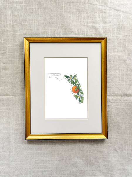 florida orange blossom ||  state flower art print