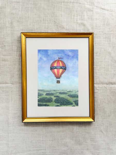 around the world in 80 days || classic book illustration art print
