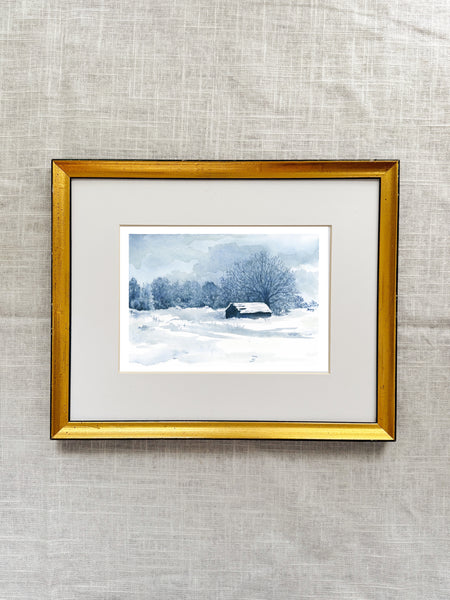 indigo winter study || art print