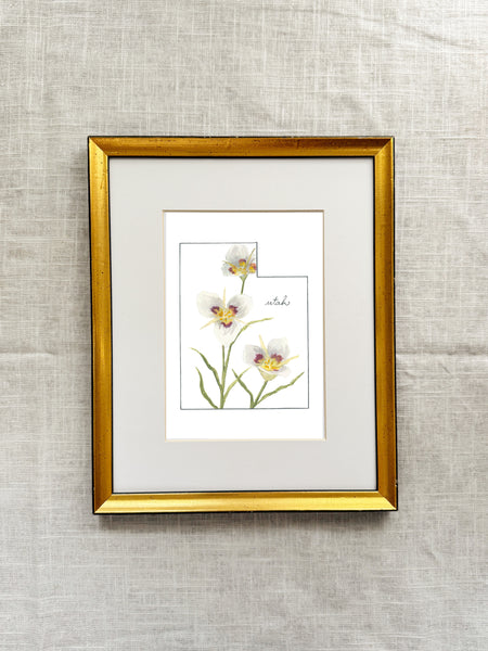 utah sego lily ||  state flower art print