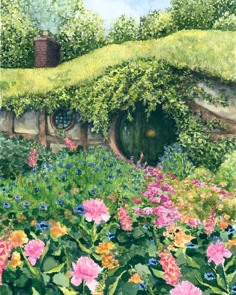 bag end || hobbit and lord of the rings original painting