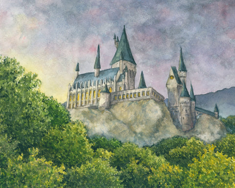 hogwarts castle|| harry potter art print