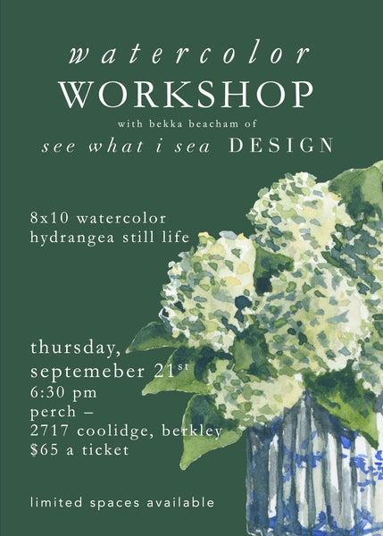 hydrangea still life || watercolor workshop