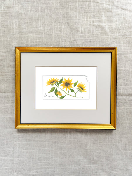 kansas sunflower ||  state flower art print