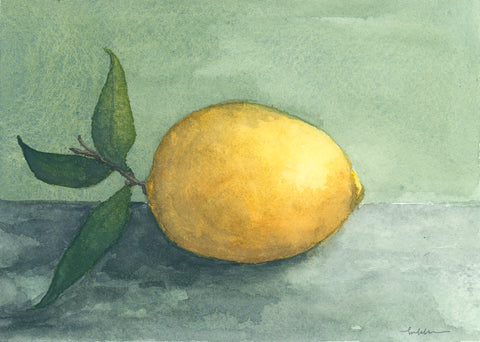 lemon still life april 18th  || watercolor workshop