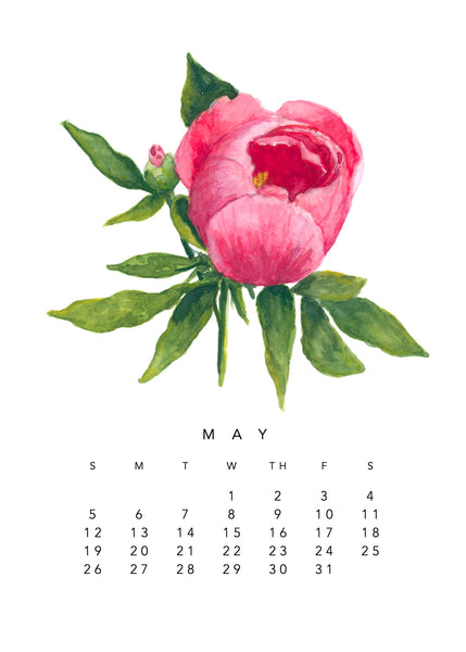 2024 botanical 5x7 desk calendar