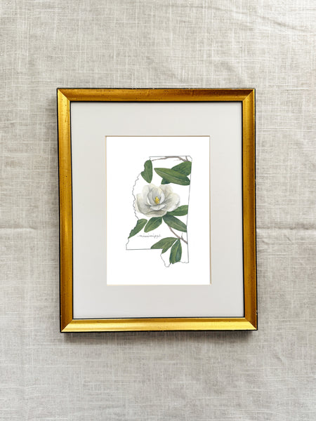 mississippi magnolia ||  state flower art print