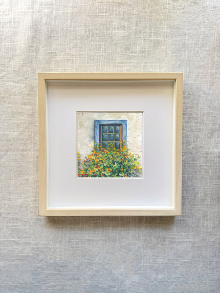 nasturtium window box  || art print