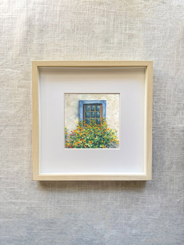 nasturtium window box  || art print