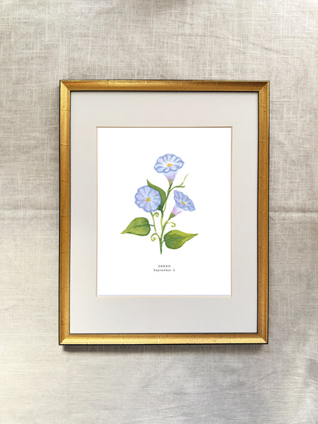 custom birth month flower prints