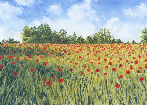 ready for harvest: poppy field  ||  art print