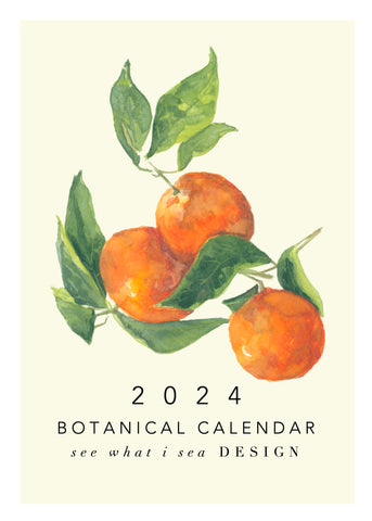 {PREORDER} 2024 botanical 5x7 desk calendar