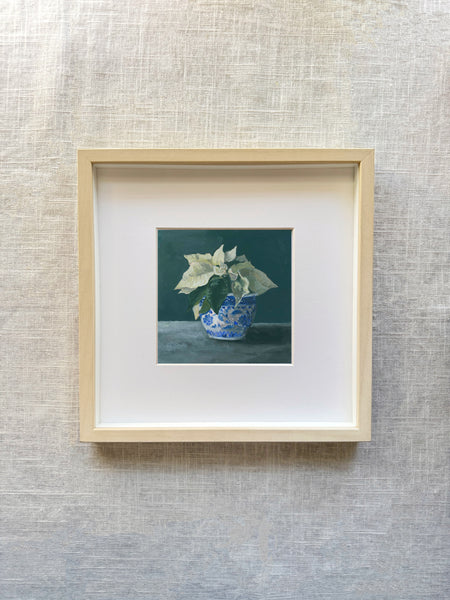 poinsettias still life || art print