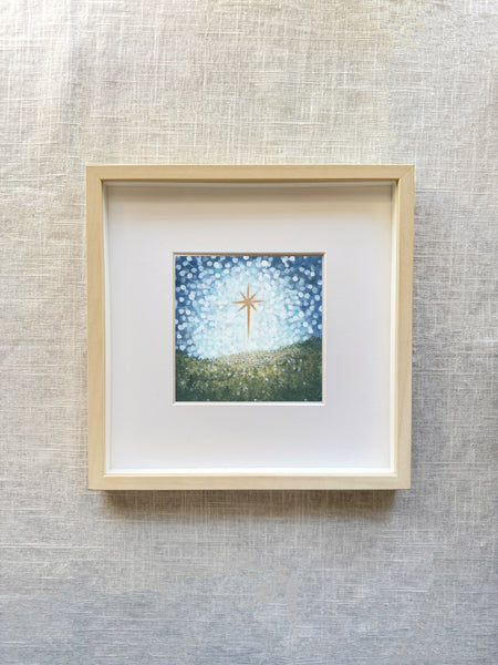 there were shepherds abiding || nativity art print