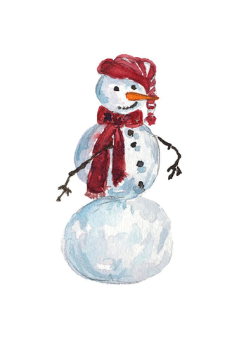 snowman art print