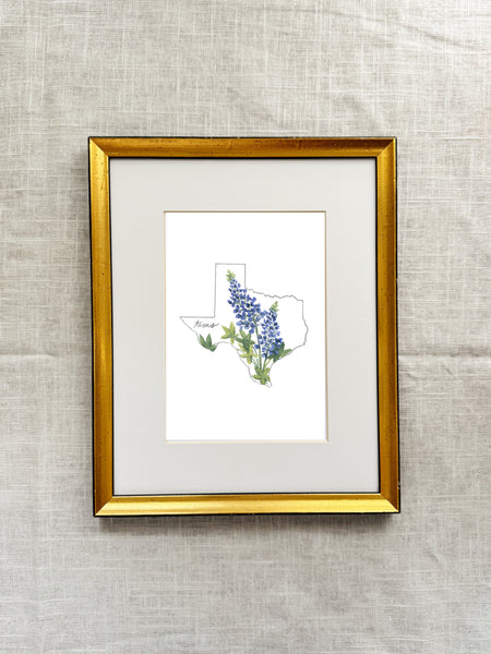 texas bluebonnet ||  state flower art print