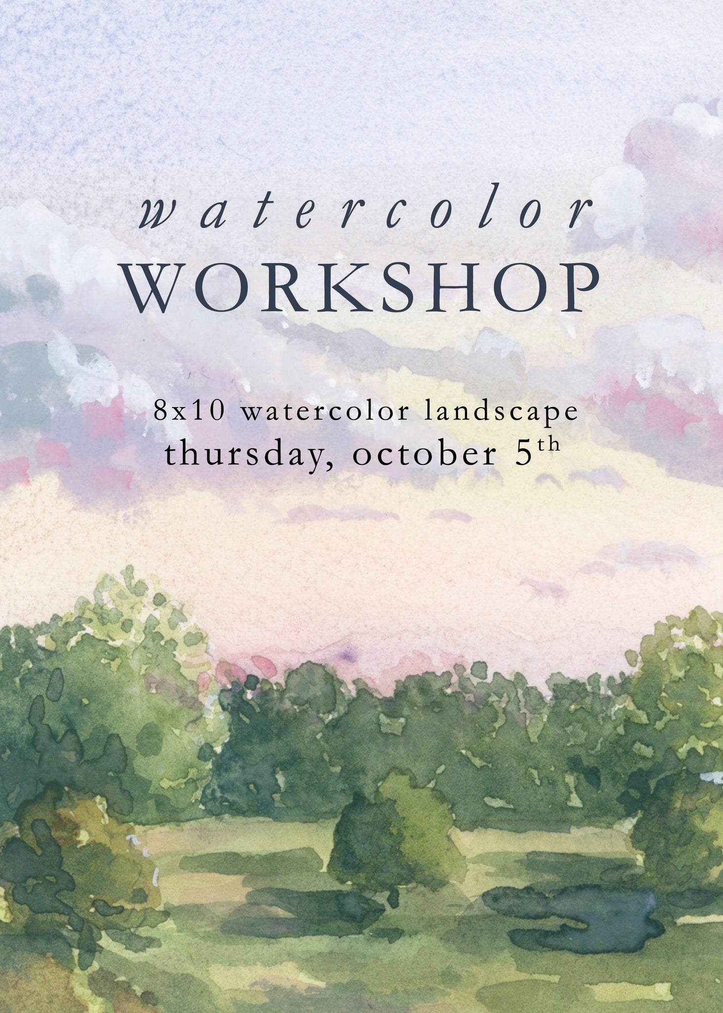 landscape october 5th || watercolor workshop