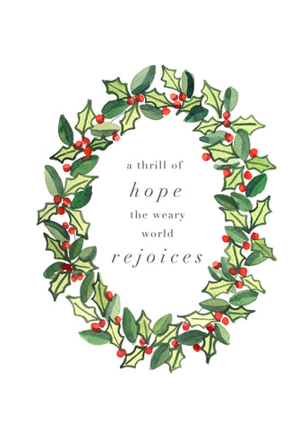 weary world rejoices art print