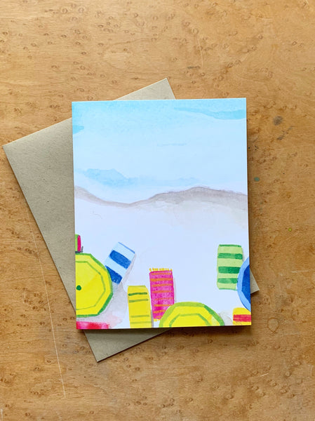 beach studies assorted six-card note set