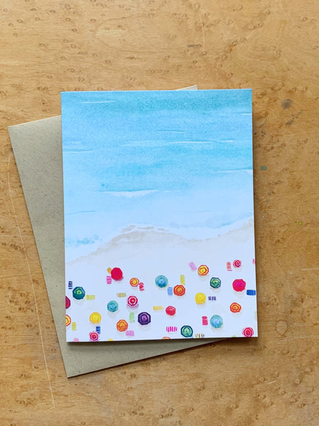 beach studies assorted six-card note set