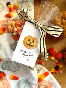 jack o'lantern pumpkin gift tags