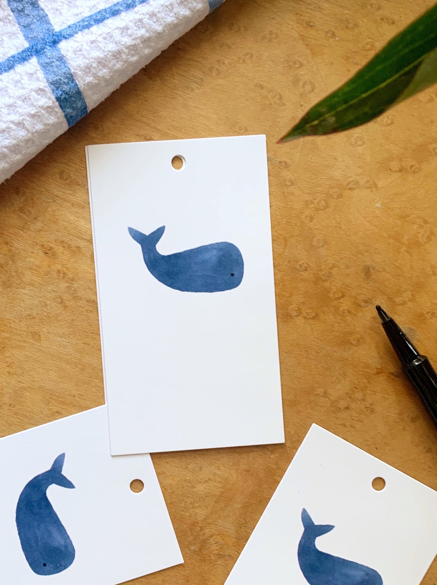 whale gift tags