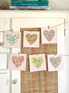 floral heart valentine banner kit