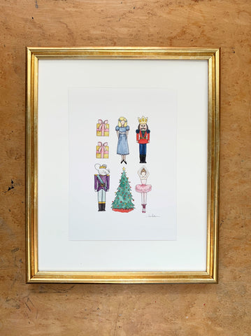 nutcracker christmas art print