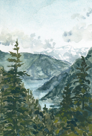 mountain pines art print